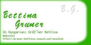 bettina gruner business card